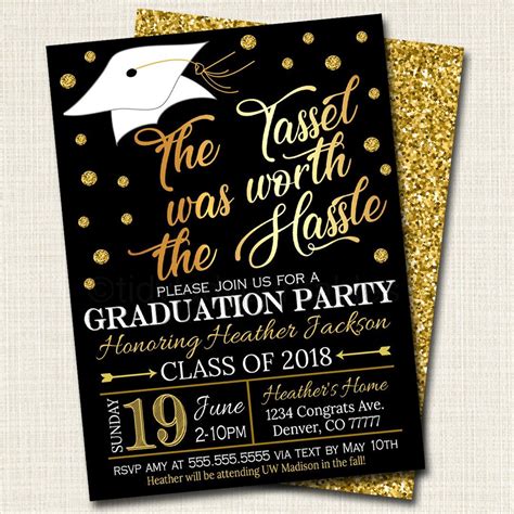 Graduation Party Invitation High School Graduation Invitation Diy In