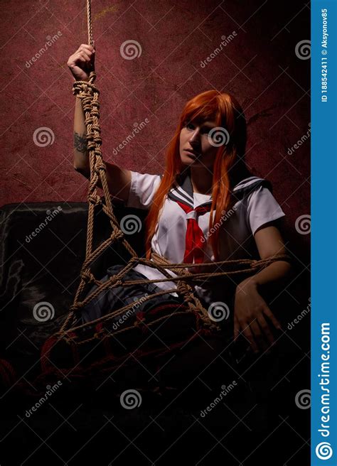 Anime Girl With A Shibari Knots Stock Image Image Of Female Bdsm