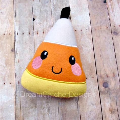 In The Hoop Halloween Candy Corn Stuffed Stuffie Embroidery Design