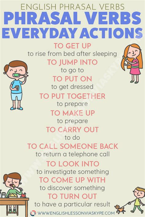 Phrasal Verbs For Everyday Actions Intermediate Level English