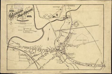 Centennial Map Of Concord 1775 1875 Norman B Leventhal Map