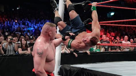 John Cena Def Brock Lesnar Extreme Rules Match Wwe