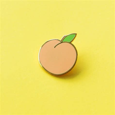 Peach Enamel Pin Badge By Old English Company