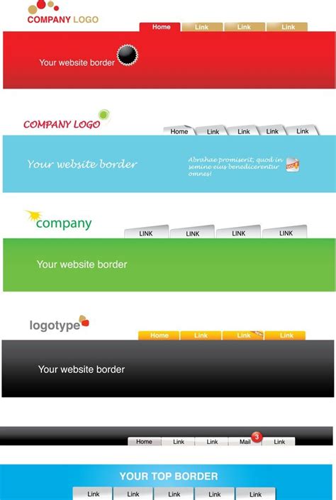 Website Header Template Vector For Free Download Freeimages