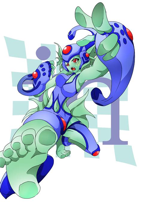 Ranamon Digimon Digimon Frontier Highres 1girl Barefoot Breasts