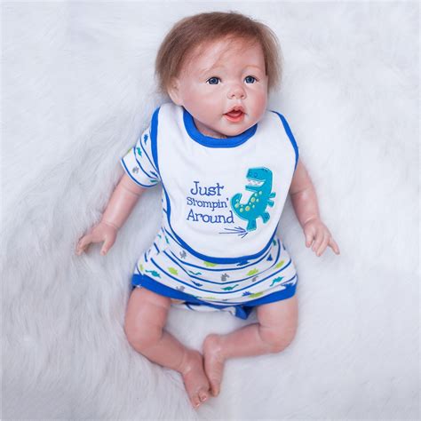 Silicone Pp Cotton Reborn Baby Boy Doll Lifelike Realistic Baby Doll