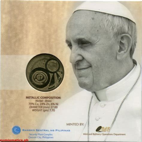 2015 50 Piso Pope Francis Papal Visit Commemorative Coin