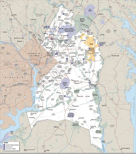 Prince Georges County Map World Map