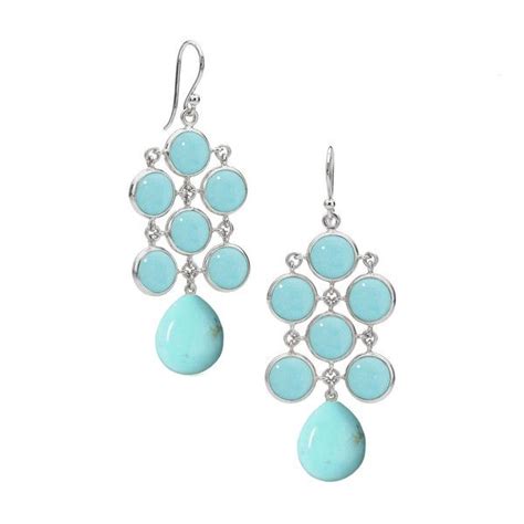 Sterling Silver Juliette Chandelier Earrings In Turquoise Jewelry