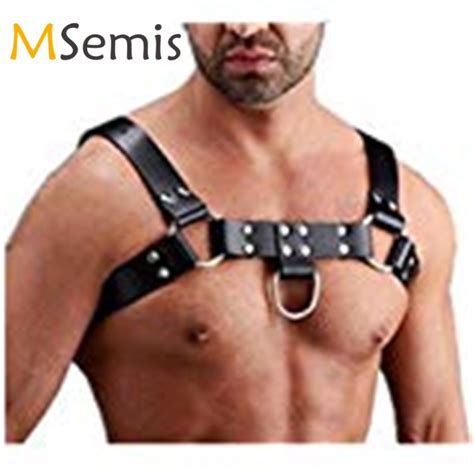 Msemis Men Bondage Harness Men Pu Leather Gay Male Bondage In Adult