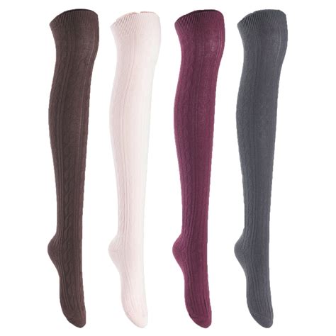 Meso Womens Big Girls 4 Pairs Knee High Cotton Socks Strong Yet Soft Cozy And Stylish Size 6