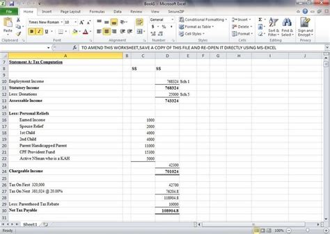 Tax Calculation Spreadsheet Spreadsheet Excel Spreadsheets Excel