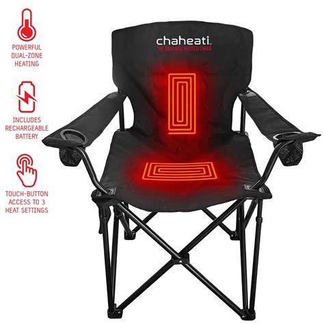 Chaheati 7v Battery Heated Camping Chair The Warming Store