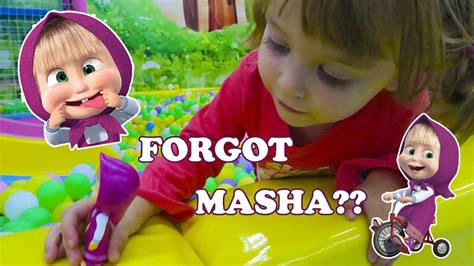 We Forgot About Masha On The Indoor Playground Masha From Masha And The Bear Youtube