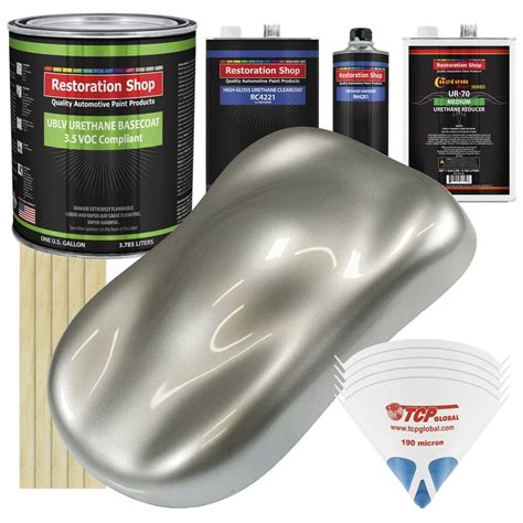 Pewter Silver Metallic Gallon Kit Low Voc Urethane Basecoat Car Auto