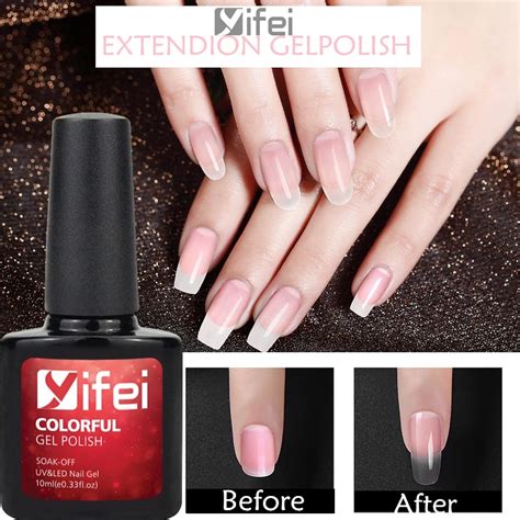 YIFEI 10ml Acrylic Poly Gel Quick Extension Gel Polish Clear Pink Nude
