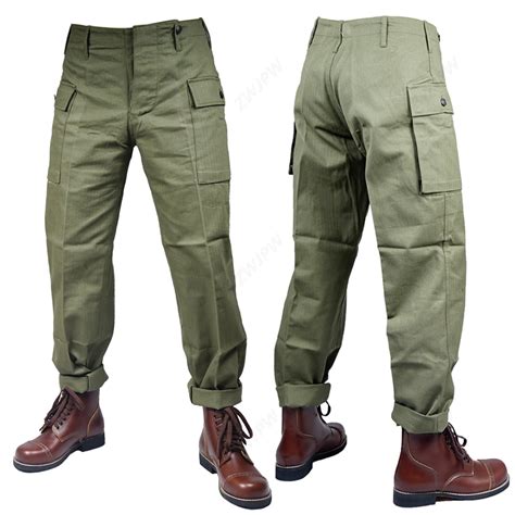 Buy Wwii Us Green Hbt Army Pants Shirt Trousers Outdoors Pants From Reliable