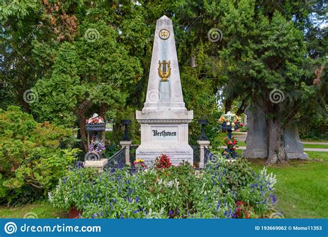 Beethoven S Grave At Central Cemetery In Vienna Austria Editorial