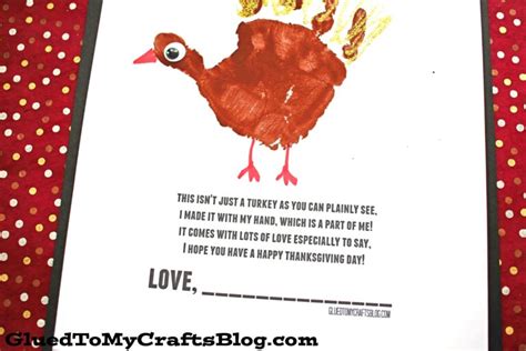 handprint turkey poem keepsake