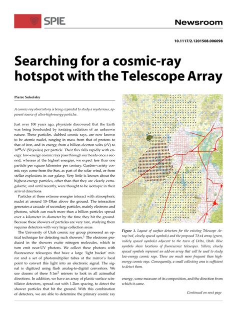 Pdf Searching For A Cosmic Ray Hotspot With The Telescope Array