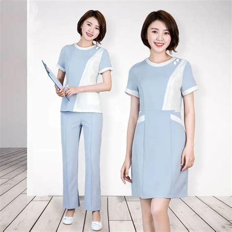 New Summer Short Sleeved Korean Nurse Uniforms Beauty Salon Dental