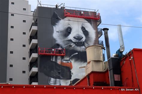 Alfredo Segatori New Panda Mural In Villa Del Parque Ba Street Art