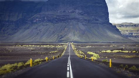 Road Alone Mountains Photography Landscape Yellow