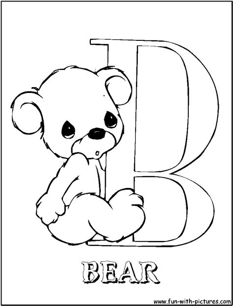 Preciousmoments B Coloring Page