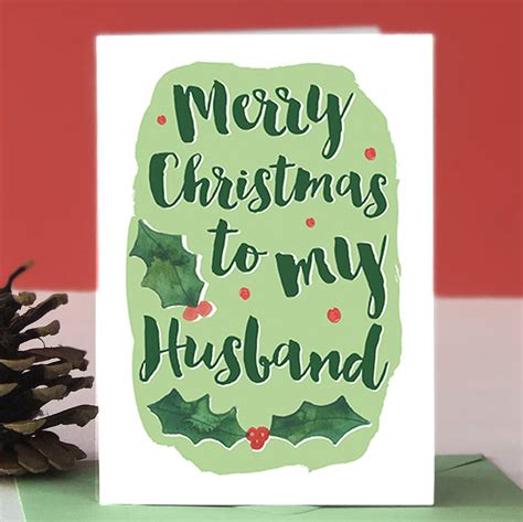 Merry Christmas Husband Card By Alexia Claire