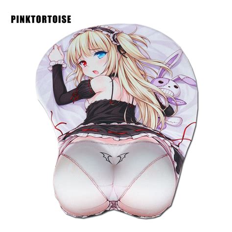 Pinktortoise Anime 3d Mouse Pad Wrist Rest Soft Silica Gel Breast Sexy Hip Office Decor Japan