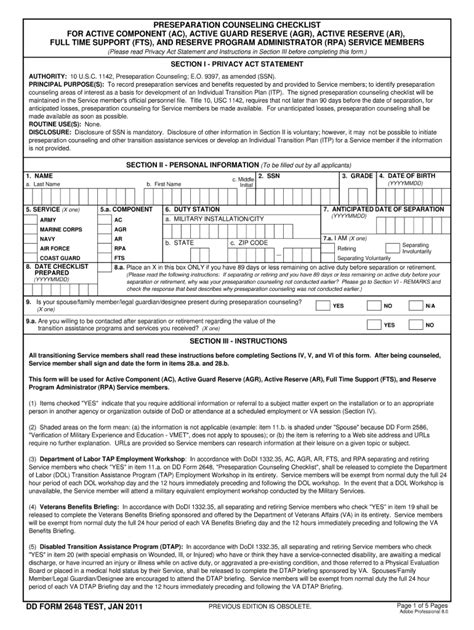 2011 Form Dd 2648 Fill Online Printable Fillable Blank