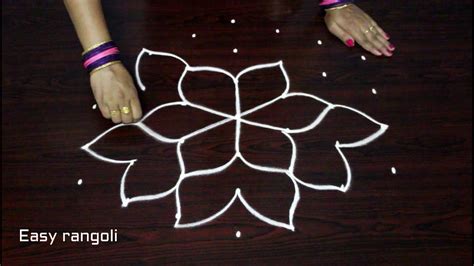 Chukkala Muggulu Simple Rangoli Designs With 7x4 Dots Easy Kolam