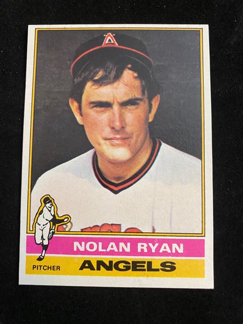 Lot Nm 1976 Topps Nolan Ryan 330 Baseball Card Hof California Angels