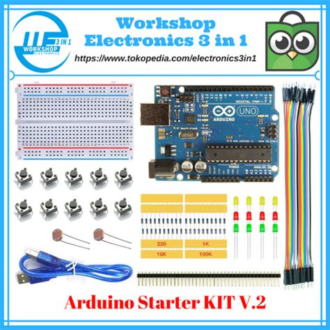 Jual Arduino Uno R3 Starter Kit Versi 2 Paket Belajar Arduino Untuk Pemula Kota Blitar