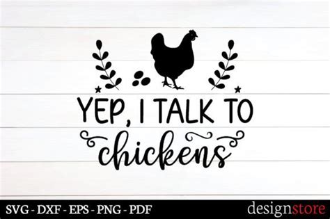 Yep I Talk To Chickens Svg Graphic By Funnysvgmax · Creative Fabrica