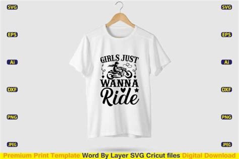 Girls Just Wanna Ride Svg Cut File Graphic By Craftart24 · Creative Fabrica