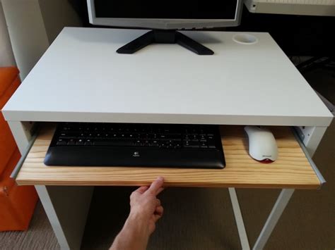 Ikea Micke Desk With Keyboard Tray Ikea Hackers