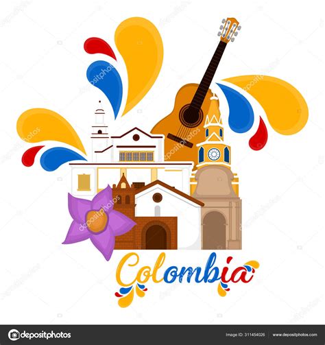 Imagen Representativa De Colombia Vector Gráfico Vectorial © Jokalar01