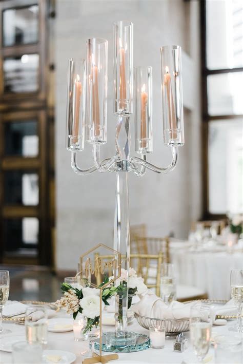 Alternative Wedding Centerpieces Crystal Candelabra Wedding Floral
