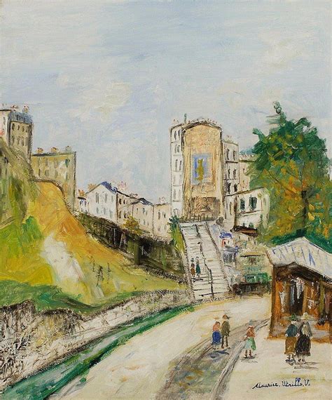 Maurice Utrillo 1883 1955 Avenue Junot à Montmartre C1940