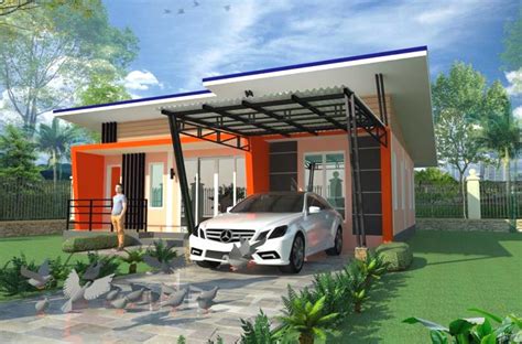 Four Bedroom Modern Bungalow With Cheerful Exterior Pinoy Eplans