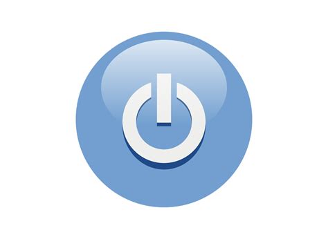 Power Button Icon Blue Clip Art Library