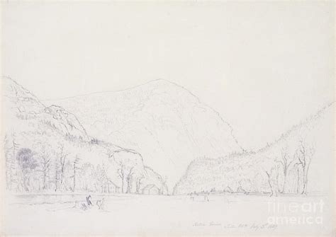 Notch House White Mountains New Hampshire 1839 Drawing By Asher