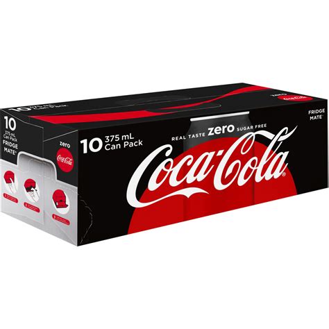Coca Cola Zero Cans 10 X 375ml Big W