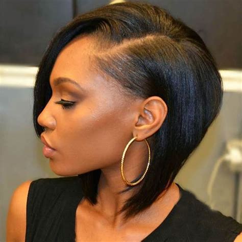 Bob Cut Hairstyles For Black Women With Fine Hair 2018 Short Spring