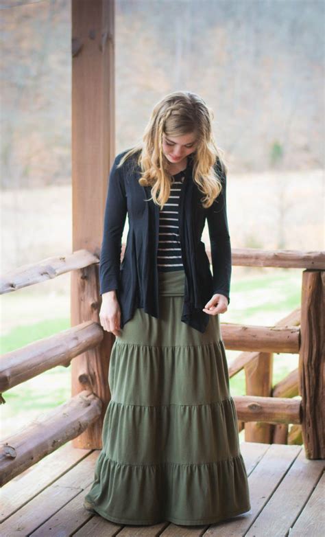 Fresh Modesty Aa Stripes Modest Dresses Maxi Skirt Outfits
