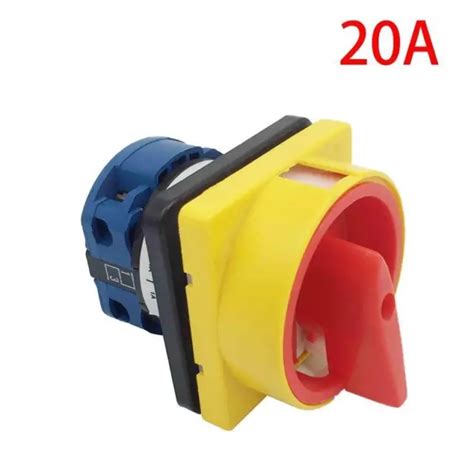 Padlock Rotary Cam Switch 2 Position 1 Pole 4 Terminals Main 690v 20a