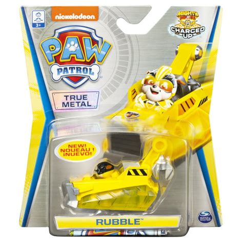 Paw Patrol True Metal Rubble Collectible Die Cast Vehicle Charged Up