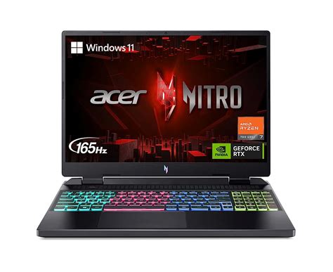 Acer Nitro 16 Gaming Laptop Amd Ryzen 7 7840hs Octacore Cpu Nvidia