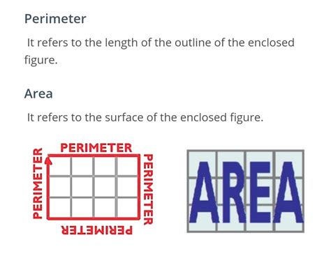 Perimeter And Area Definition Maths Notes Teachmint